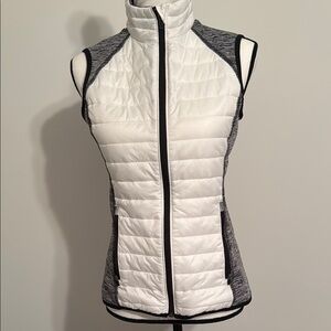 White and Gray Quilted Vest
